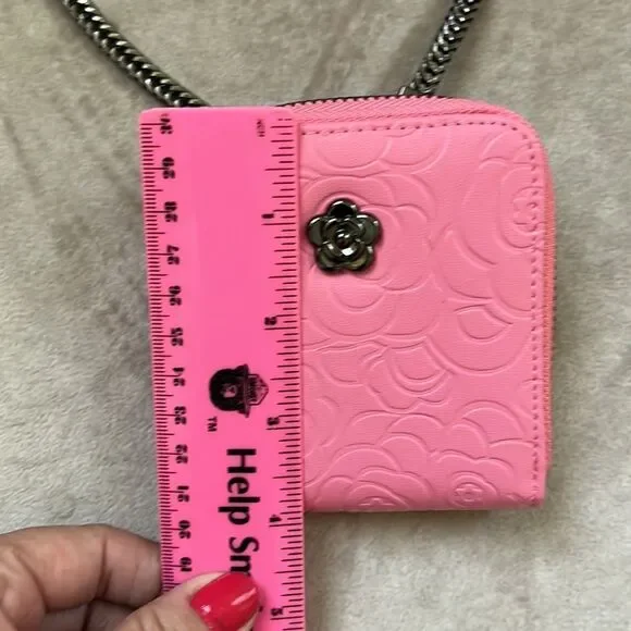 Pink *Camellia* Mini WOC DIY Tassel Card Case Wallet Necklace Chain NEW DIY - Picture 14 of 16